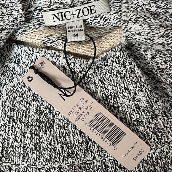 NWT NIC + ZOE Aztec Southwestern Striped Knit Mock Turtleneck Pullover Sweater M - Picture 10 of 13